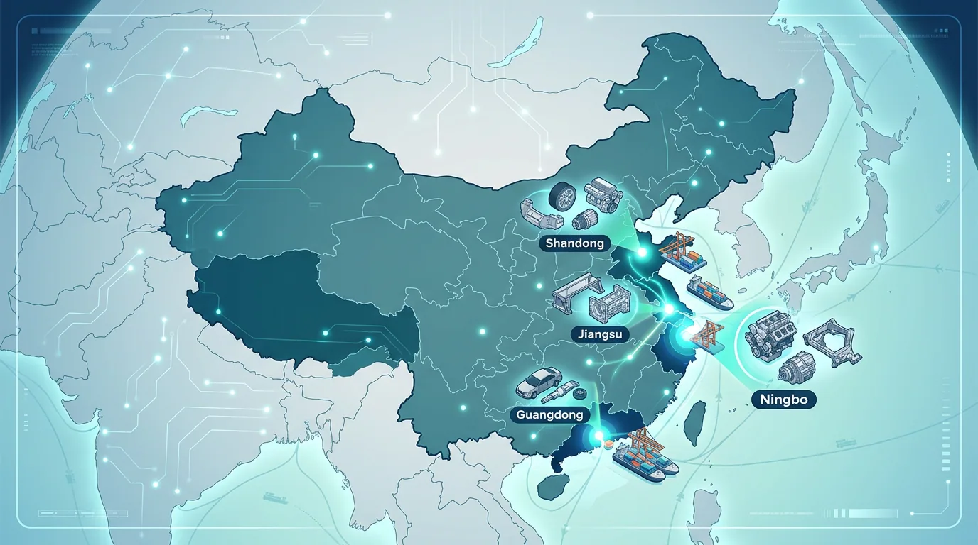 high pressure die casting manufacturers China regional clusters map