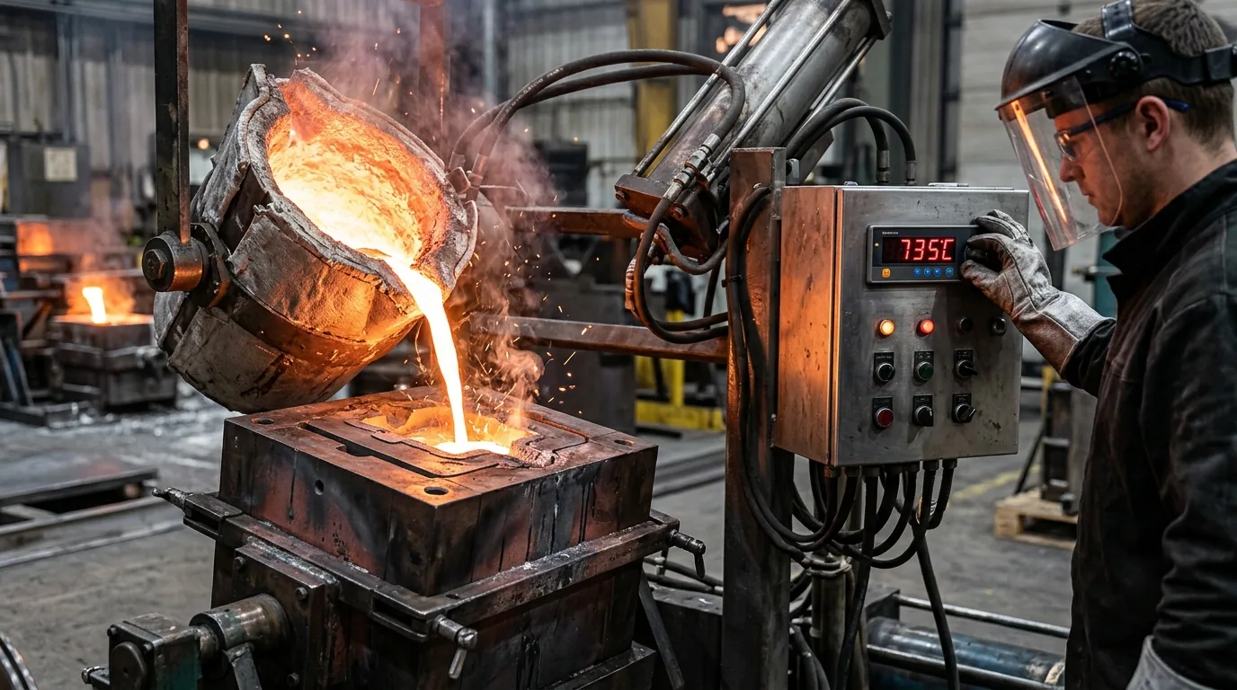 China gravity casting aluminum supplier tilt pouring A356 alloy into permanent mold