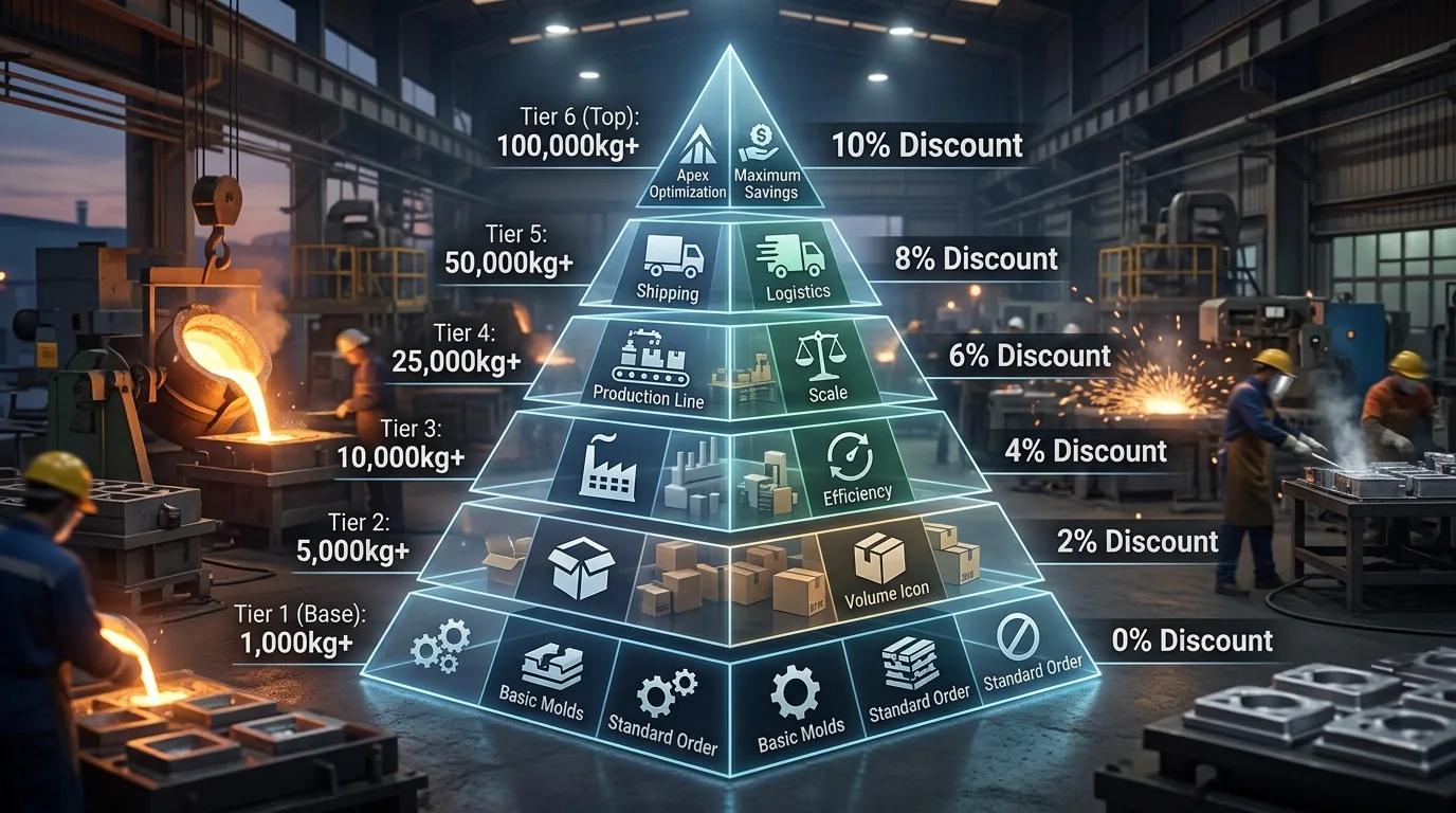 bulk aluminum casting order discount China tier pricing chart