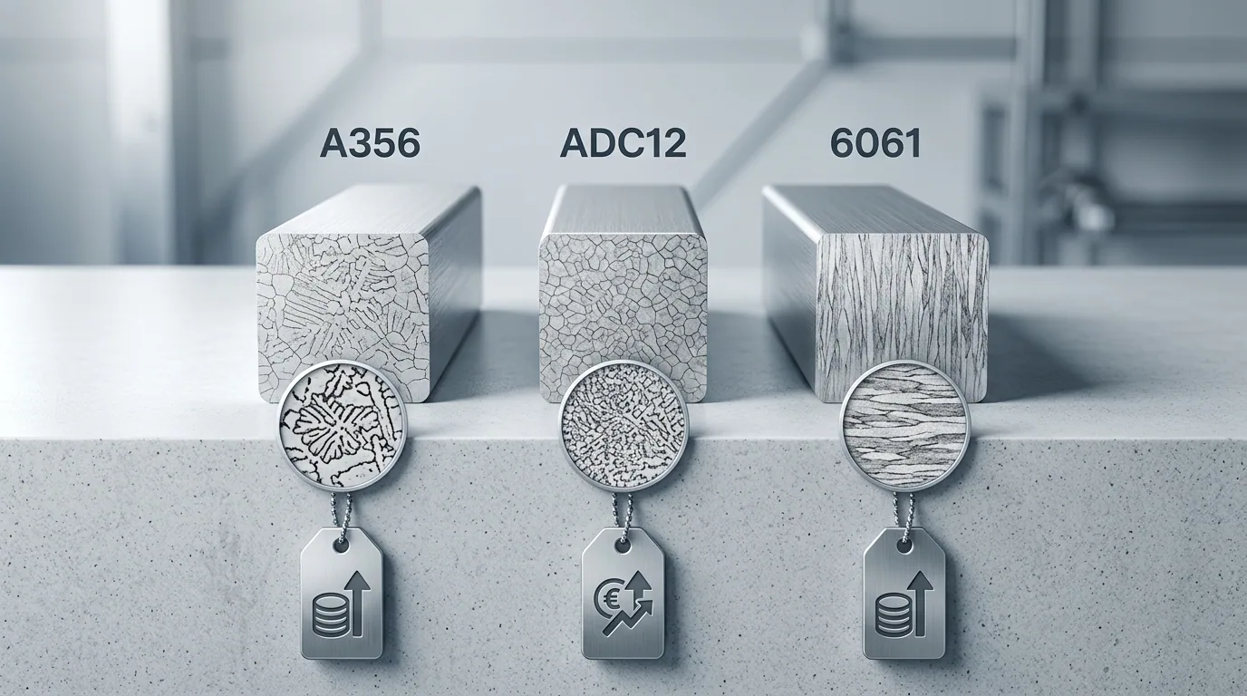 aluminum casting price per kg China 2026 alloy grade comparison A356 ADC12 6061