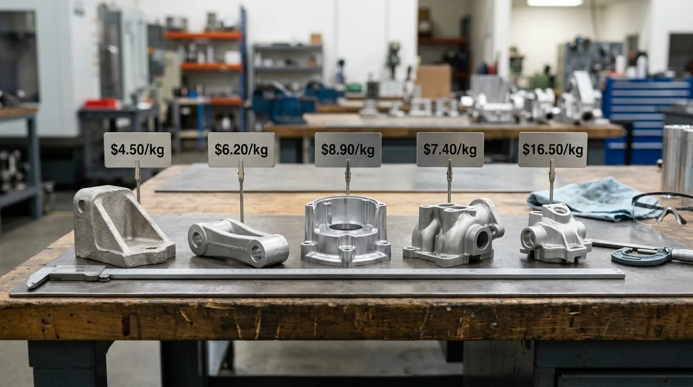 aluminum casting price per kg China 2026 comparison across five processes