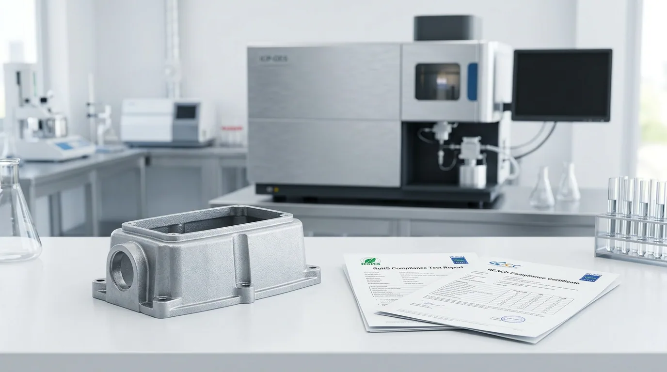 RoHS REACH compliant aluminum casting supplier China laboratory testing documentation
